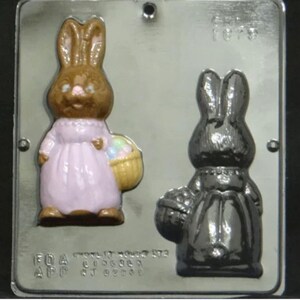 6&quot; Girl Easter Bunny Assembly Chocolate Candy Mold Easter 1819