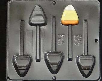 Candy Corn Lollipop Chocolate Candy Mold Halloween 948