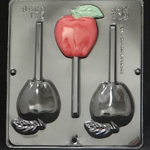 Apple Lollipop Chocolate Candy Mold 3368