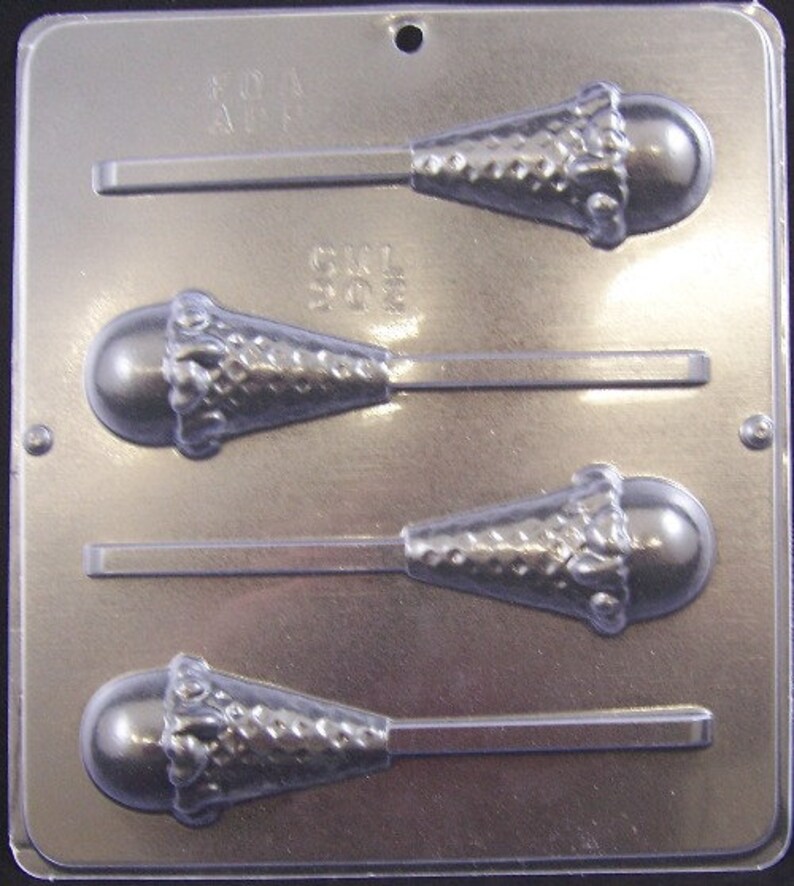 Ice Cream Cone Lollipop Chocolate Candy Mold 202 Etsy