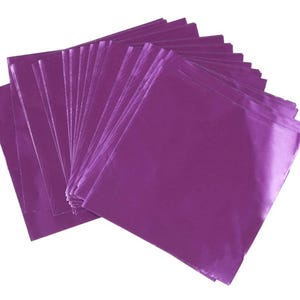 Purple Candy Foil Wrappers Confectionery Foil 125/500 count assorted sizes