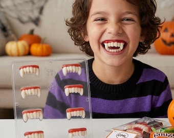 ドラキュラの吸血鬼の歯 チョコレートキャンディ型 ハロウィン 947