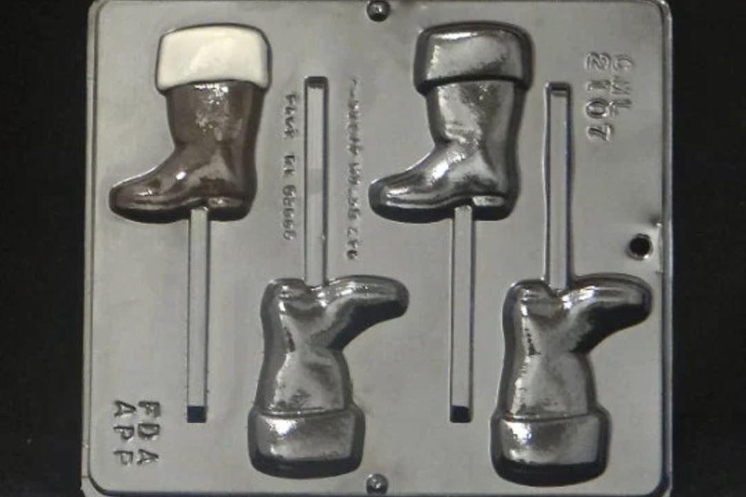 thumbnail image 2 of Santa's Boot Lollipop Chocolate Candy Mold – Christmas 2107 By Candy Molds N More 2 of 4