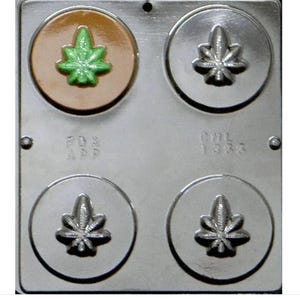 Marijuana Patty Chocolate Candy Mold Pot Leaf 1355