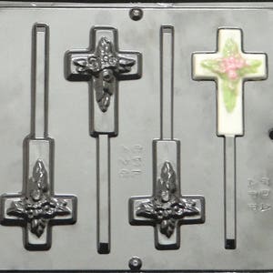 Cross Lollipop Chocolate Candy Mold Religious 426