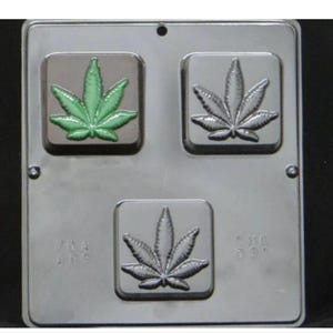 Moule à savon en feuille de chanvre Pot en feuille de marijuana Savon en feuille ou moule à bonbons au chocolat 031