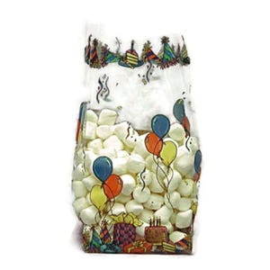 Birthday Balloon Cellophane Bags, Great for Birthday Parties Qty 25