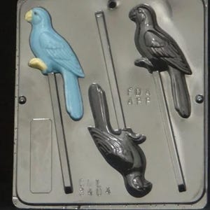 Parrot Lollipop Chocolate Candy Mold 3404