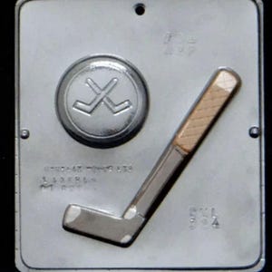 Hockey Stick and Puck Chocolate Candy Mold 324