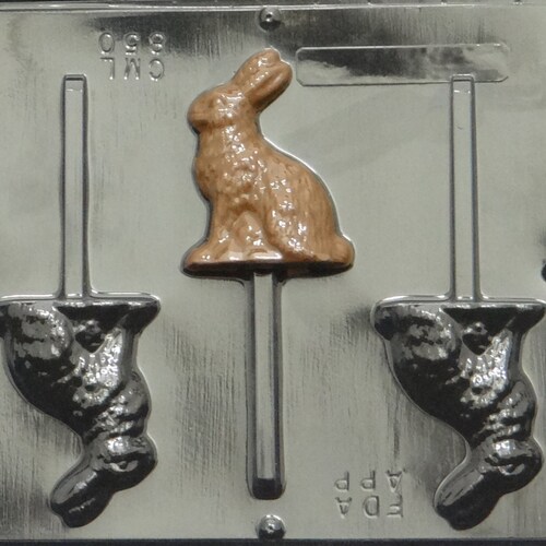 6 Bunny Top View Chocolate Candy Mold Easter 810 Etsy