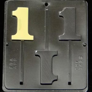 Number 1 Lollipop Chocolate Candy Mold Birthday 1# 3429