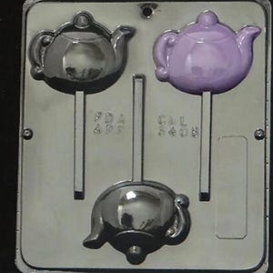 Tea Pot Lollipop Chocolate Candy Mold 3408