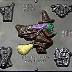 Halloween Assortment ( Witch Cat Bat more ) Chocolate Candy Mold Halloween 920