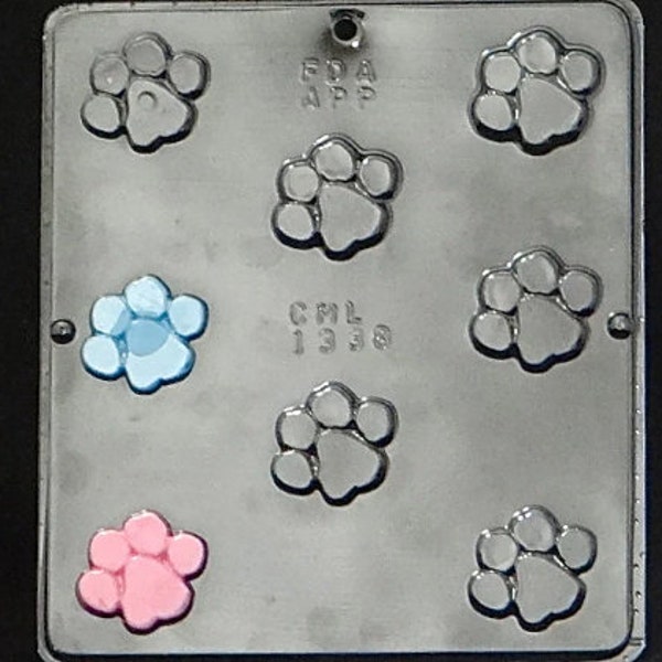 Paw Print Chocolate Candy Mold Baby Shower Blue's Clues Theme 1338