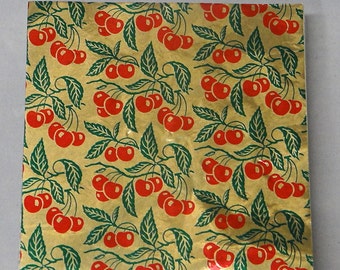Cherry Print Candy Foil Wrappers Confectionery Foil 125 count - F468