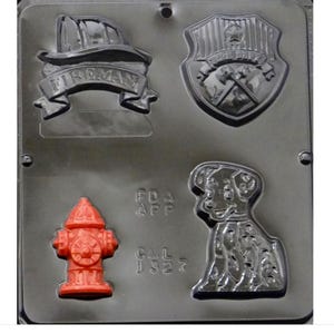 Fireman Assortment Chocolate Candy Mold 1327