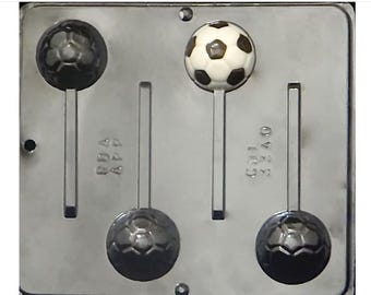 Soccer Ball Lollipop Chocolate Candy Mold 3340