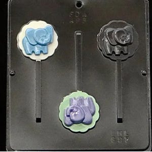 Elephant Chocolate Lollipop Candy Mold 697