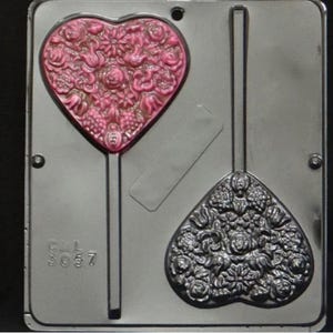 Groot hart pop lolly snoepvorm Valentijnsdag / bruiloft 3057