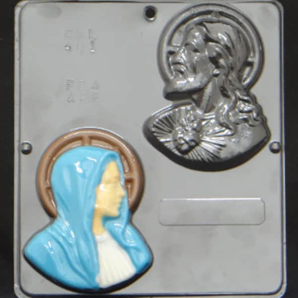 Sacred Heart and Mary Chocolate Candy Mold Religious 401