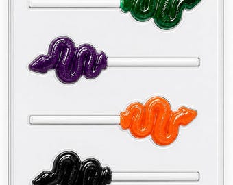 Snake Lollipop Chokladgodisform 3473 (4 håligheter) Halloween