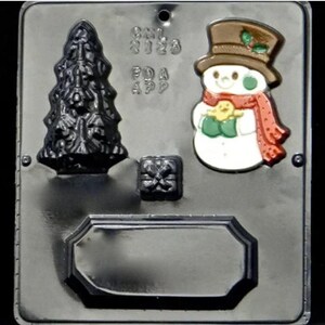Snowman Scene Chocolate Candy Mold Christmas 2125