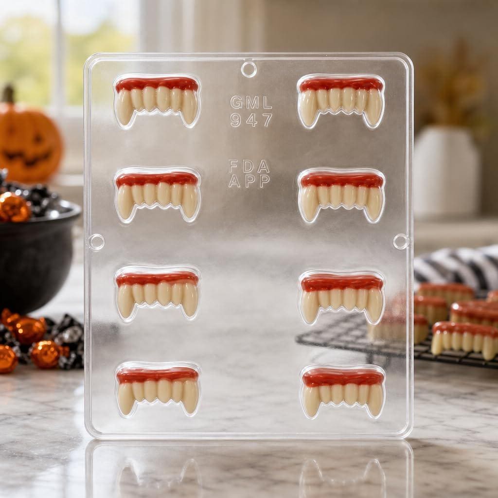 ドラキュラの吸血鬼の歯 チョコレートキャンディ型 ハロウィン 947
