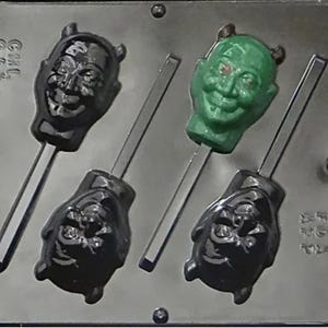 Devil Lollipop Chocolate Candy Mold Halloween 944