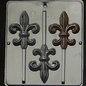 Fleur de Lis Lollipop Chocolate Candy Mold 3375