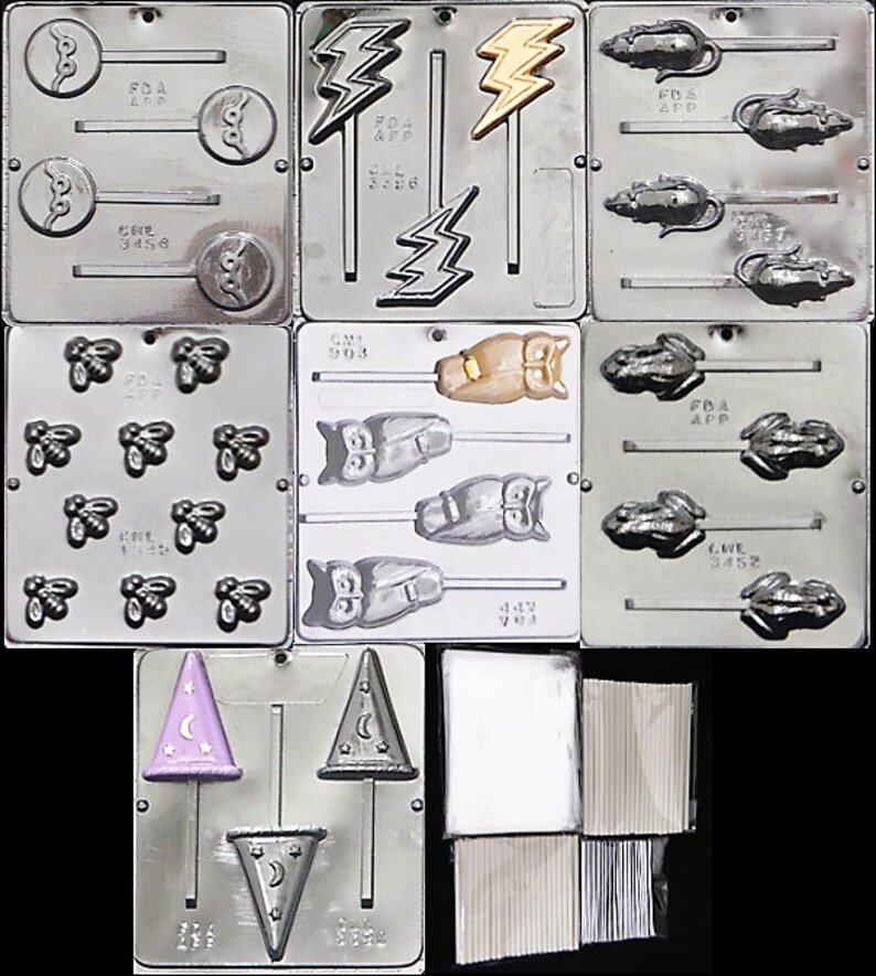 Harry Potter Chocolate Mold Kit Includes 7 Molds 100 Bags Etsy