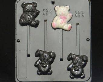 "Teddybär Lollipop Schokoladenform ""Babyparty"" 684"