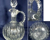 FREE SHIPPING Vintage Cut Crystal Cruet