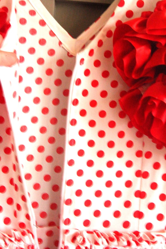 Girls Vintage Party Dress-Flamenco Style Ruffle P… - image 8