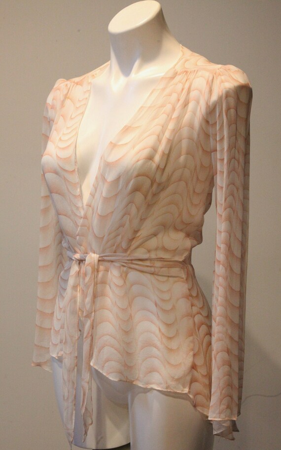 Excellent Condition Vintage 100% Silk Chiffon Blou