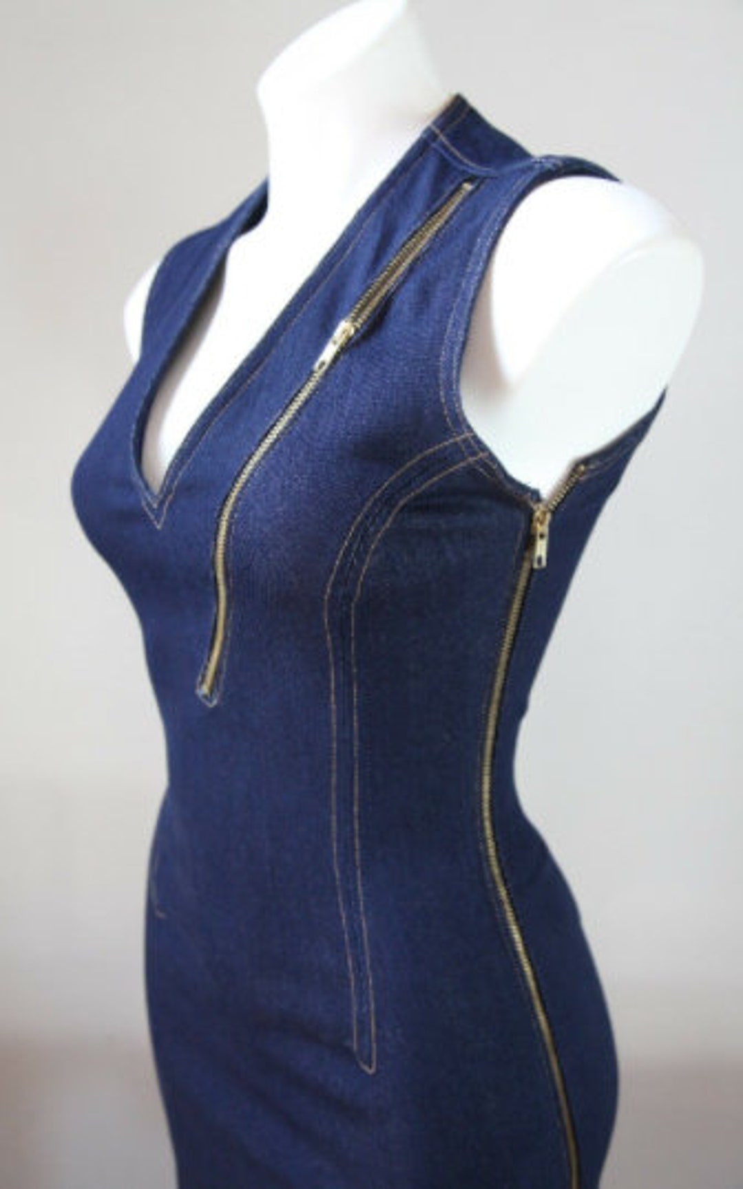 Denim Zippered Dress