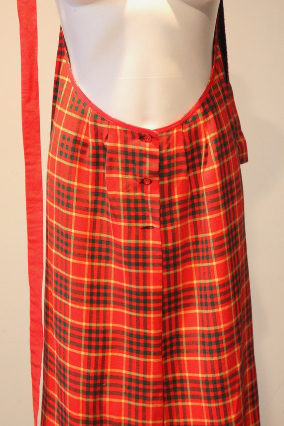 Vintage MOD GUDULE Brand 1960s Plaid Apron Dress - image 9