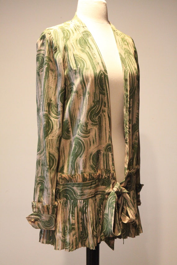 Vintage 1930's Silk 2-Piece Outfit-Pleated Flappe… - image 5