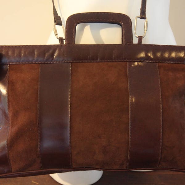 ¡¡Espléndido!! Cuero+Ante Auténtico Vintage BOTTEGA VENETA Bolso de hombro-tote