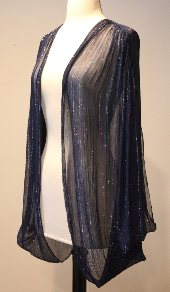 Super Cool Vintage 1970's Draped Jacket with Rainb