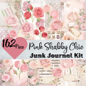 Shabby Chic Junk Journal Kit Printable | Vintage Floral Ephemera & Papers | Digital Download| Digital Scrapbook and Printable Junk Journal