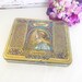 Art Nouveau Whitman's Salmugundi Chocolates tin box, Alfonse Mucha, candy, vanity, trinket, storage, Art Deco, Romantic, jewelry, decor gold