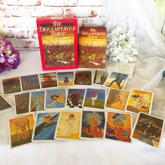 Rare Vintage Dreampower Tarot Cards Deck Boxed Set 1993 Fortune Telling Cards Astrological Book Halloween Games Playing Cards Astrology - 