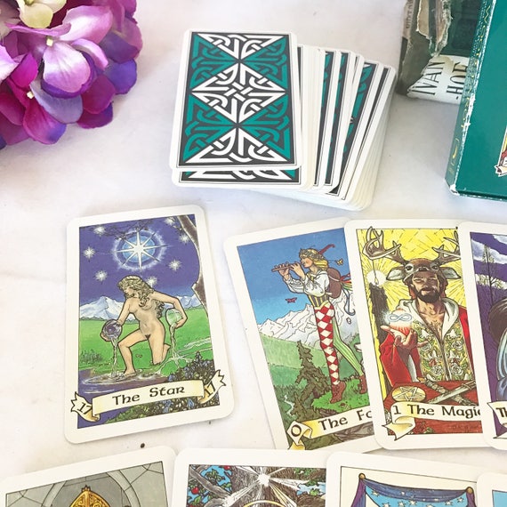 Vintage Robin Wood Tarot Cards Deck Fortune Telling Cards Astrological Book Halloween Games Playing Cards Astrology Collectab - 