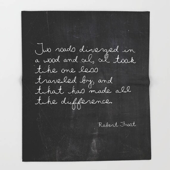 Zitat Von Robert Frost Sherpa Fleecedecke Zwei Straßen Werfen Decke Schwarz 50 X 60 60 X 80 Rustikale Schlafzimmer Dekor Herren Geschenke