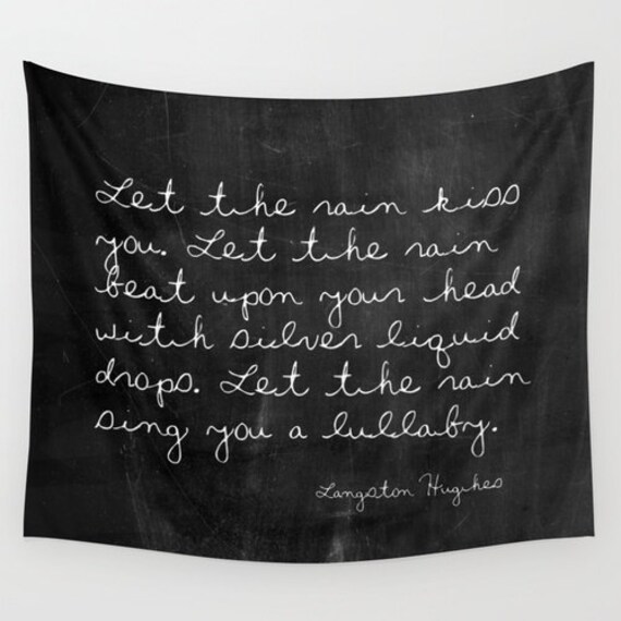 Tapestry Nature Tapestry Langston Hughes Quote Black and Etsy