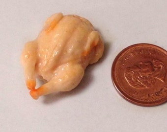 Dollhouse Miniature Raw Chicken - 12th scale polymer clay food
