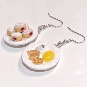 Chanoeka-oorbellen - polymeerklei latkes en sufganiyot (gelei donuts) - joodse sieraden
