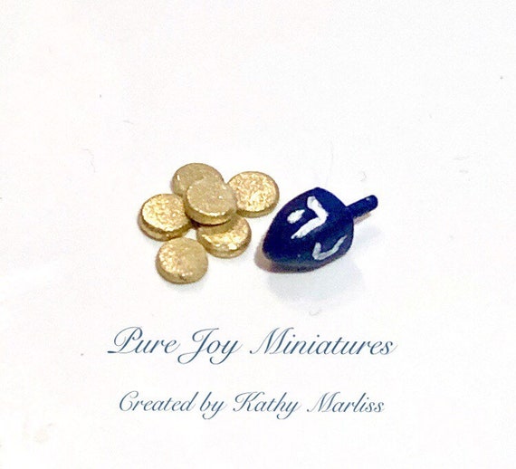 Dollhouse Miniature 1:12 Jewish Chanukah Decoration Set