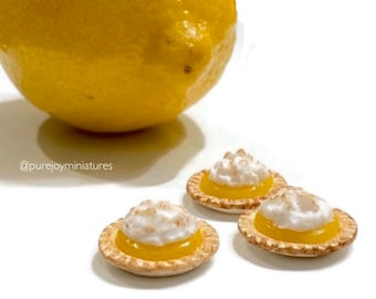 Dollhouse Miniature Lemon Meringue Pie - 12th scale miniature food