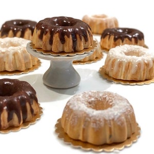 Puppenhaus Miniatur Gugelhupf 1:12: Miniature Food - verschiedene Toppings